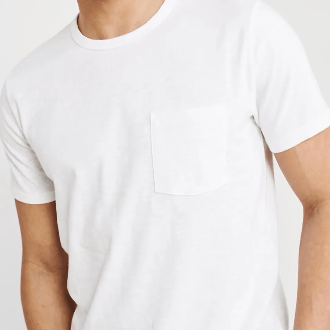 REMERA ABERCROMBIE BLANCA CON BOLSILLO