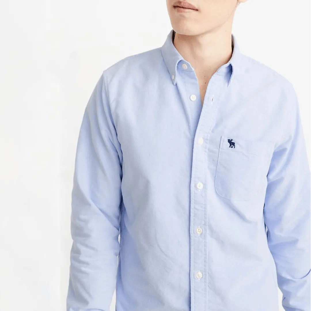 CAMISA ABERCROMBIE MANGAS LARGAS CELESTE