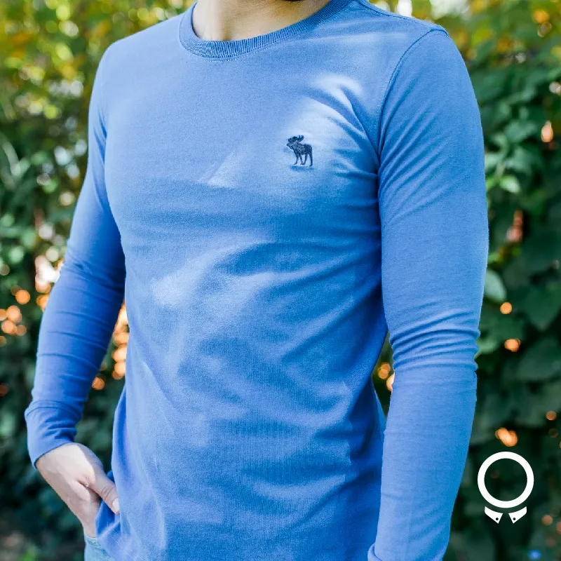 REMERA ABERCROMBIEMANGAS LARGAS  AZUL