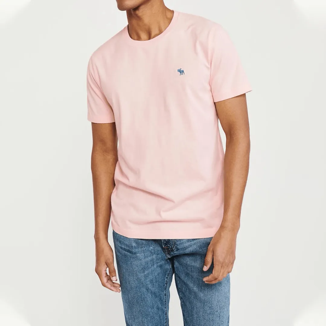 REMERA ABERCROMBIE CUELLO REDONDO ROSADA
