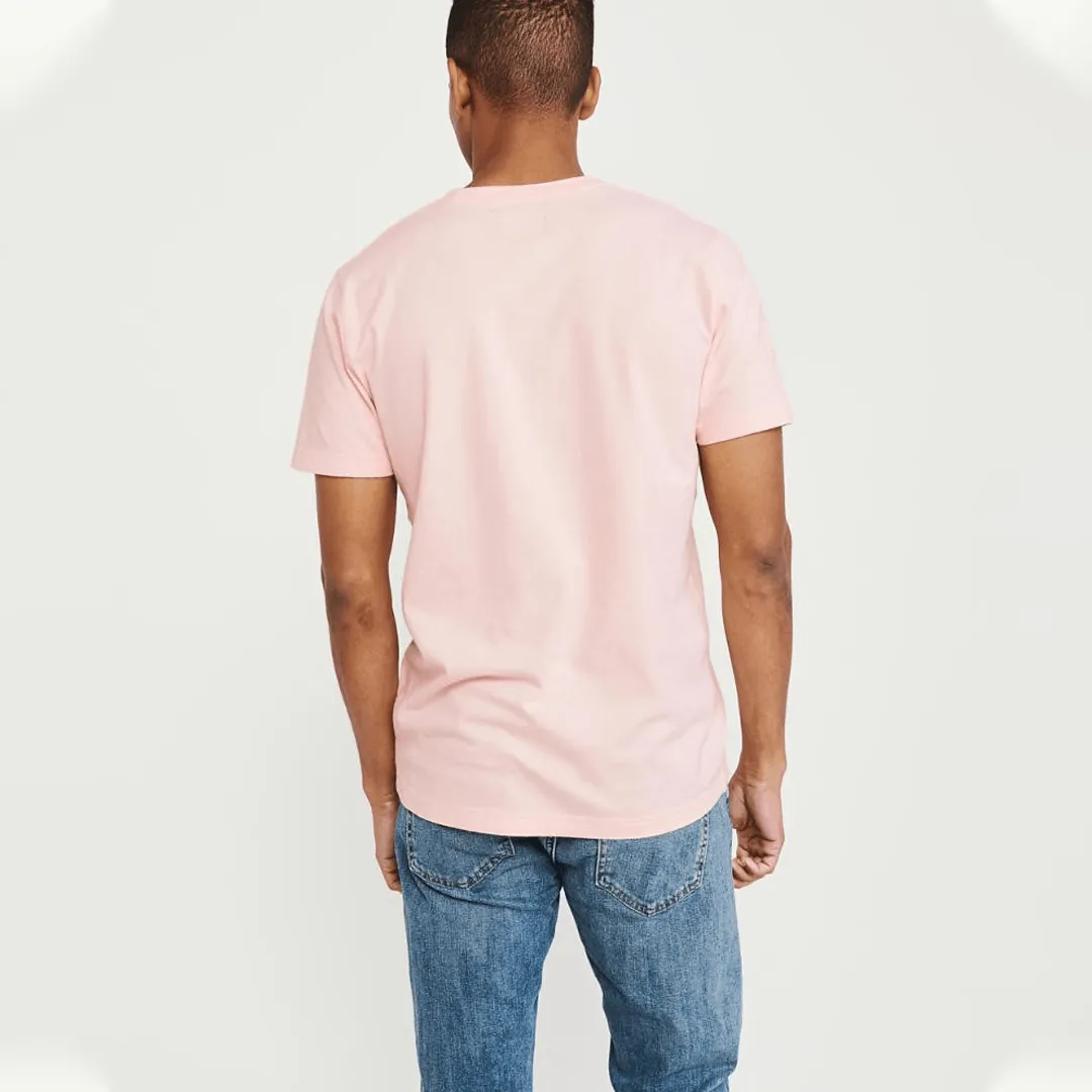 REMERA ABERCROMBIE CUELLO REDONDO ROSADA