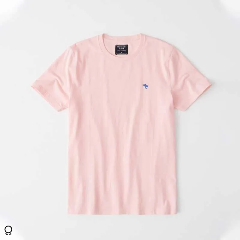 REMERA ABERCROMBIE CUELLO REDONDO ROSADA