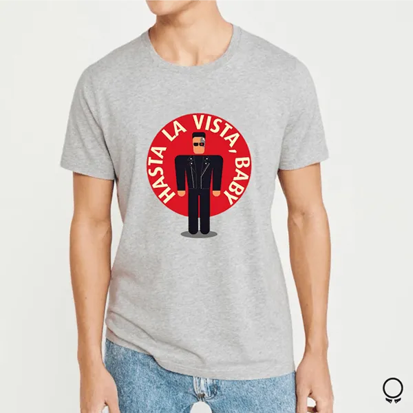 REMERA ABERCROMBIE GRIS ESTAMPA TERMINATOR