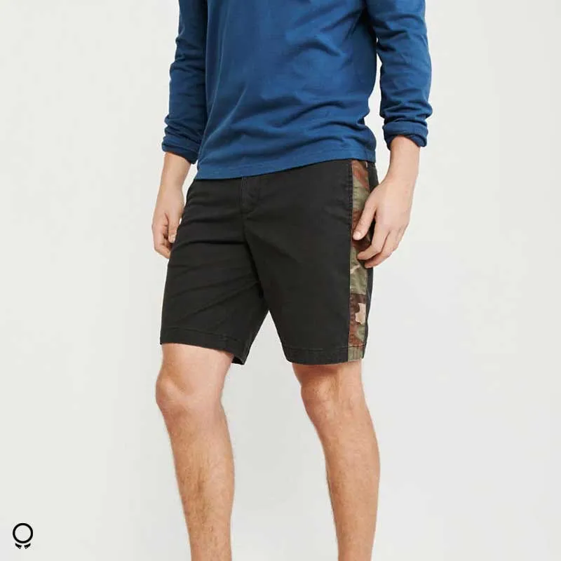 BERMUDA ABERCROMBIE NEGRA CON CAMO