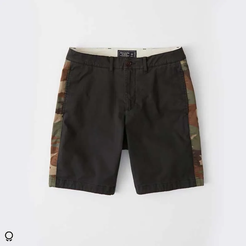 BERMUDA ABERCROMBIE NEGRA CON CAMO