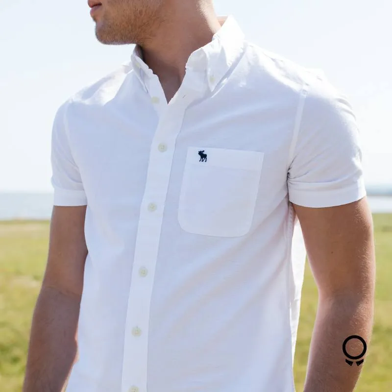 CAMISA ABERCROMBIE MANGAS CORTAS BLANCA
