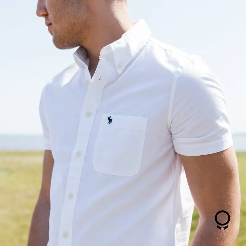 CAMISA ABERCROMBIE MANGAS CORTAS BLANCA