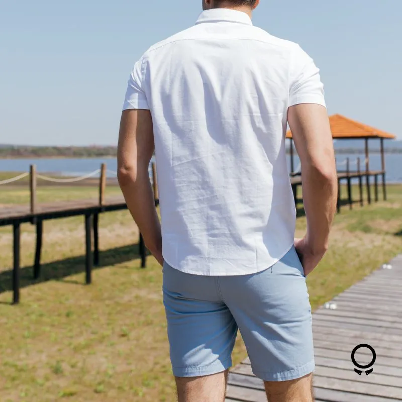 CAMISA ABERCROMBIE MANGAS CORTAS BLANCA