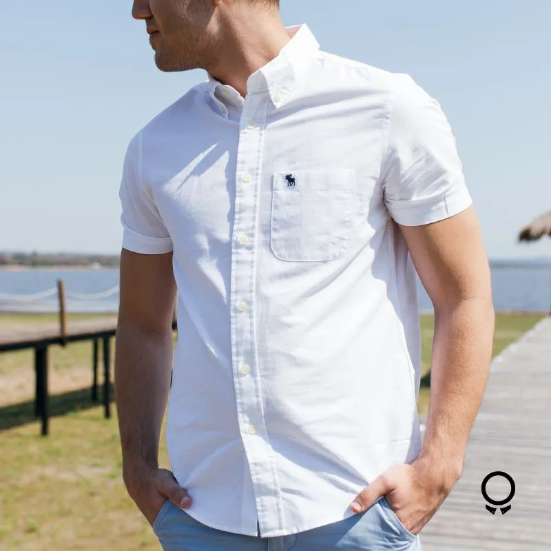 CAMISA ABERCROMBIE MANGAS CORTAS BLANCA