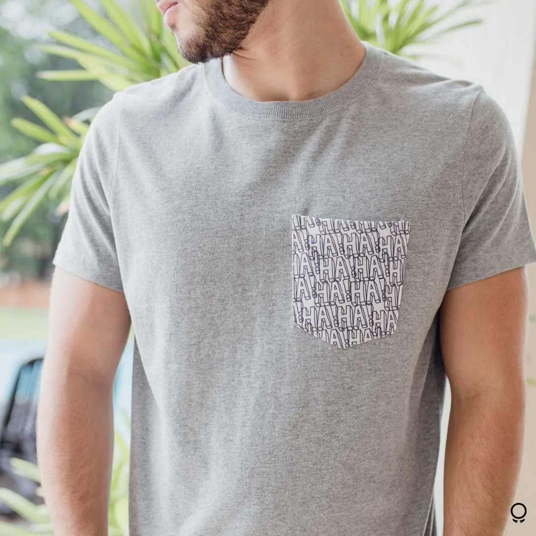 REMERA ABERCROMBIE GRIS CON BOLSILLO HA