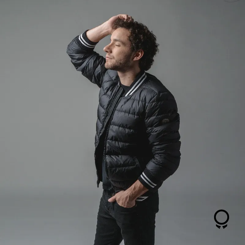 CAMPERA ABERCROMBE PLUMAS NEGRO