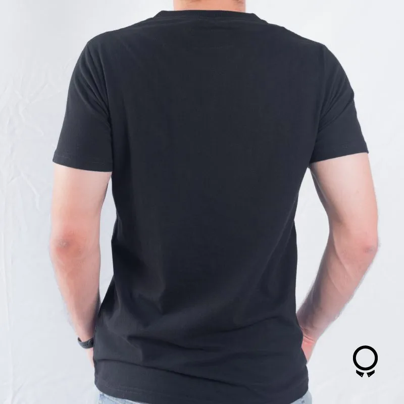 REMERA ABERCROMBIE MANGAS CORTAS CUELLO V AZUL MARINO