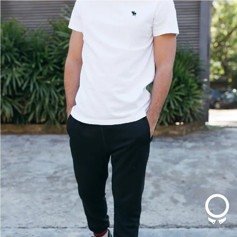 REMERA ABERCROMBIE MANGA CORTAS CUELLO REDONDO BLANCA