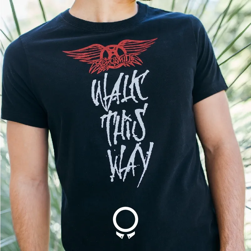 REMERA ABERCROMBIE NEGRA ESTAMPA AEROSMITH