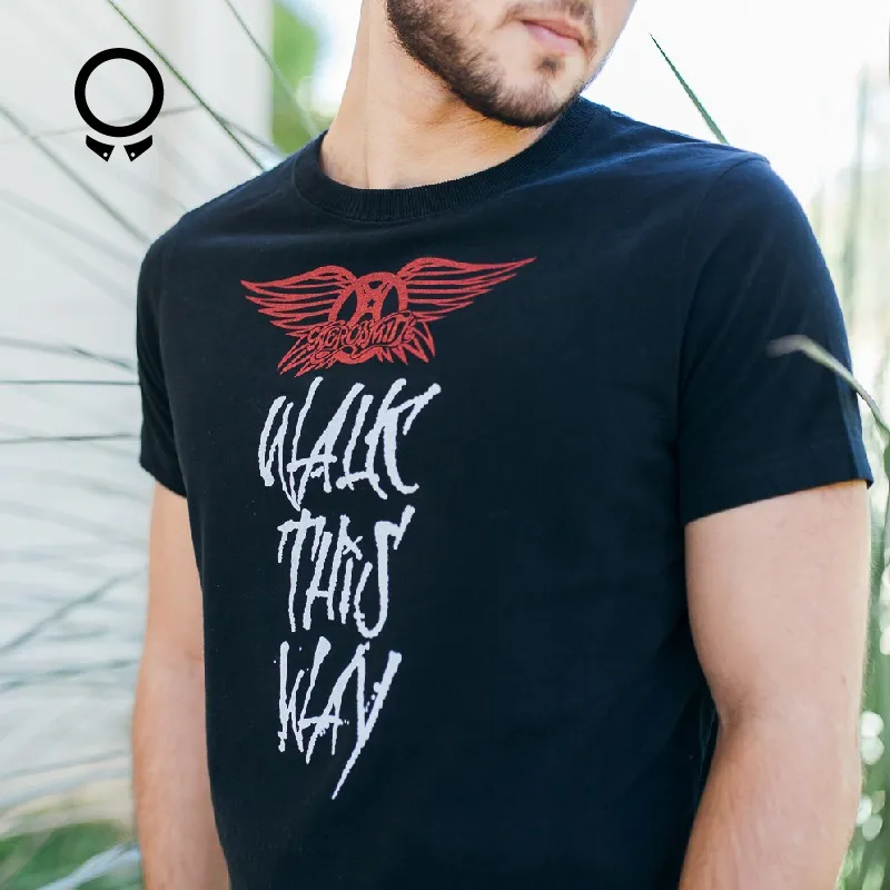 REMERA ABERCROMBIE NEGRA ESTAMPA AEROSMITH