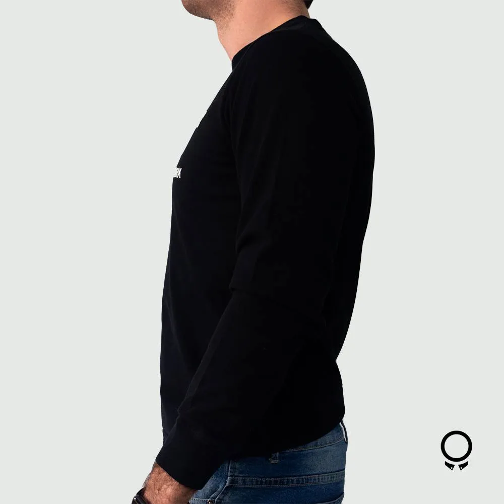 REMERA ABERCROMBIE MANGAS LARGAS NEGRA