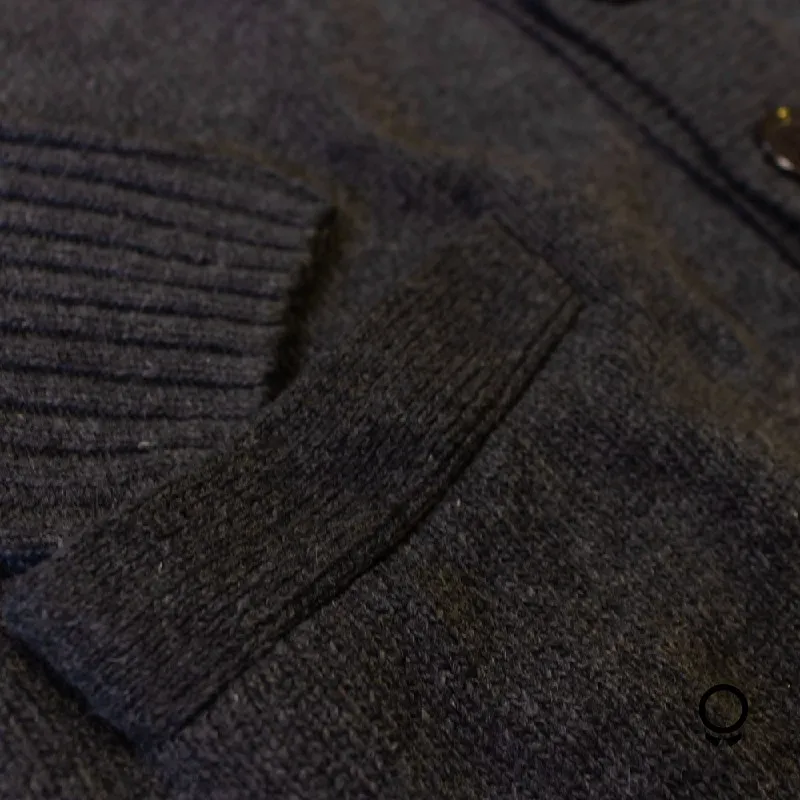 CARDIGAN ABERCROMBIE GRIS LOGO GRANDE