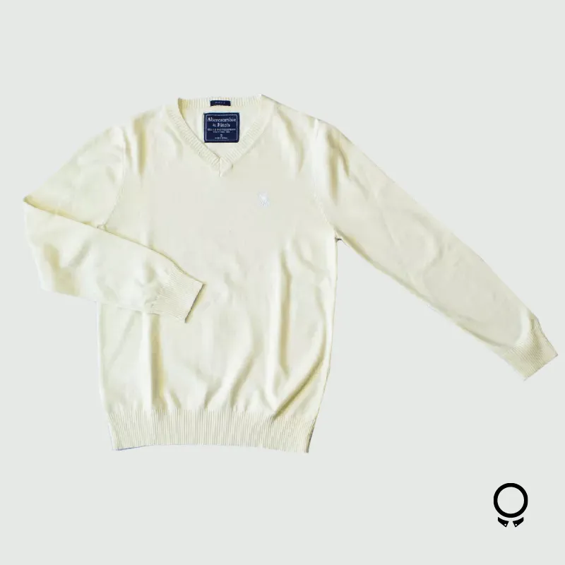 SWEATER ABERCROMBIE CUELLO V AMARILLO