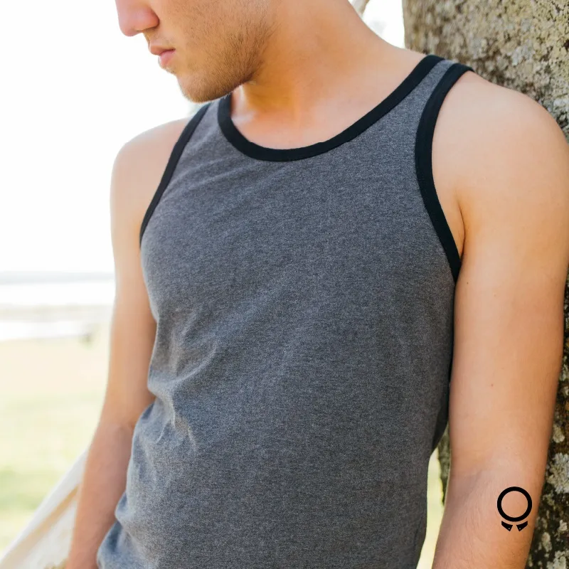 CAMISILLA ABERCROMBIE GRIS OSCURO