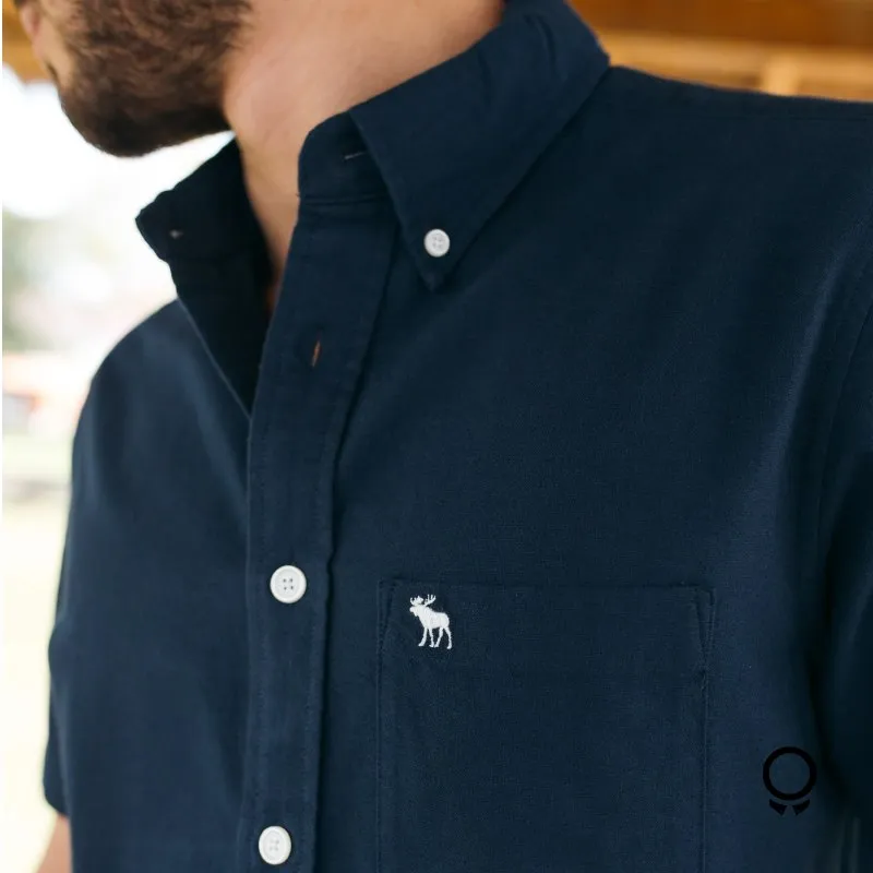 CAMISA ABERCROMBIE MANGAS CORTAS AZUL MARINO