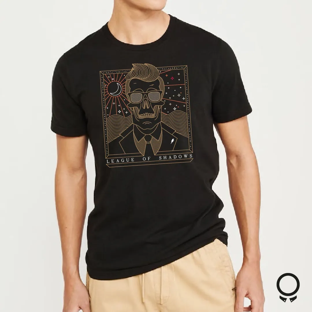 REMERA ABERCROMBIE NEGRA ESTAMPA LEAGUE OF SHADOWS