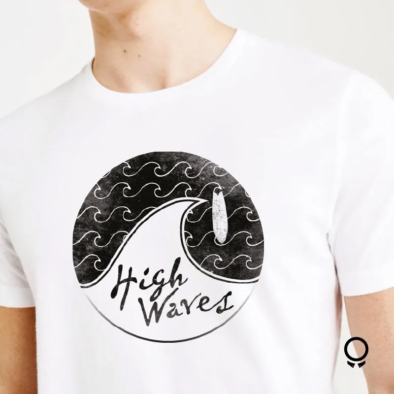 REMERA ABERCROMBIE BLANCA HIGH WAIVES