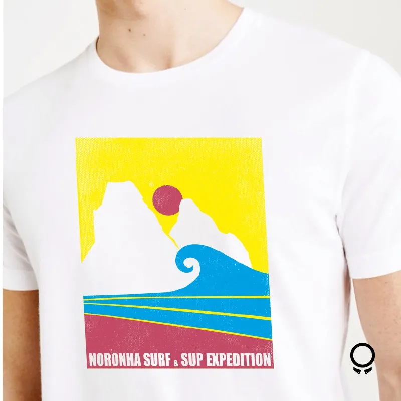 REMERA ABERCROMBIE BLANCA ESTAMPA NORONA SURF