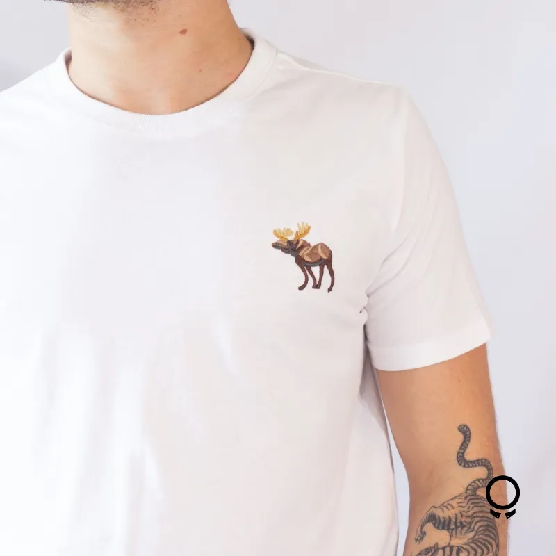 REMERA ABECROMBIE CUELLO REDONDO BLANCO LOGO GRANDE