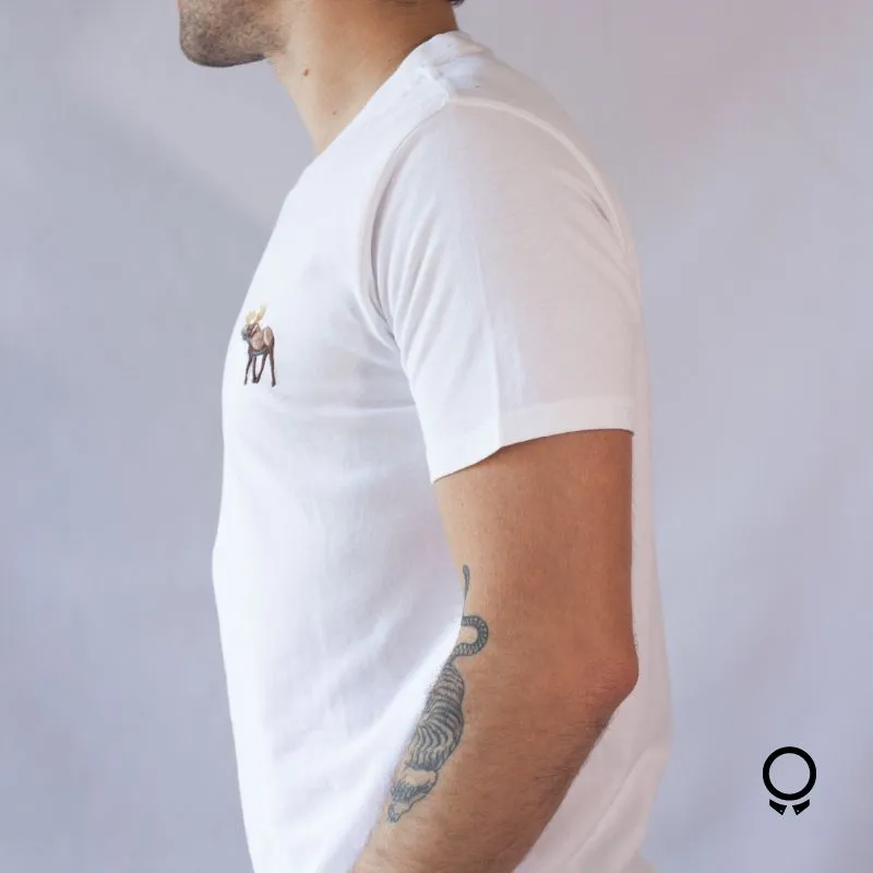 REMERA ABECROMBIE CUELLO REDONDO BLANCO LOGO GRANDE
