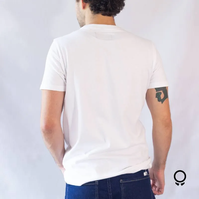 REMERA ABECROMBIE CUELLO REDONDO BLANCO LOGO GRANDE