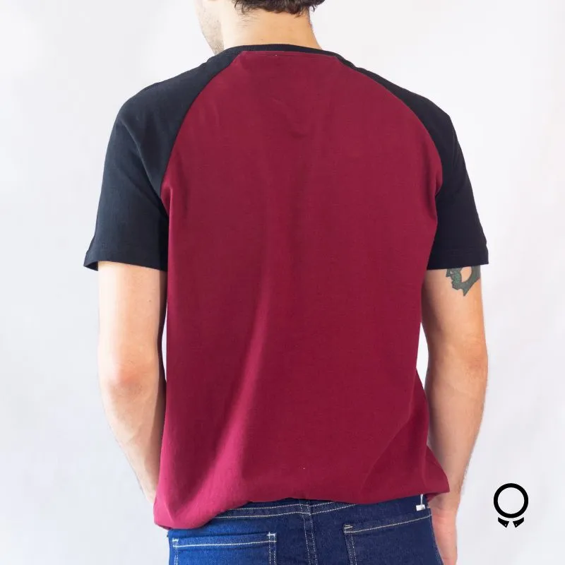 REMERA ABERCROMBIE CUELLO HENLEY BORDO MANGA NEGRA