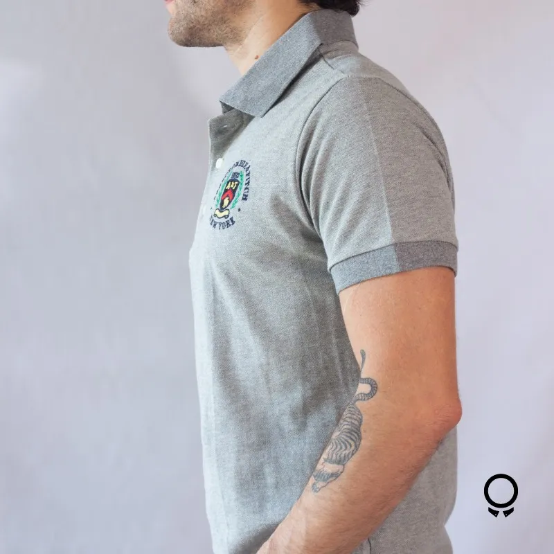 REMERA ABERCROMBIE CUELLO POLO GRIS