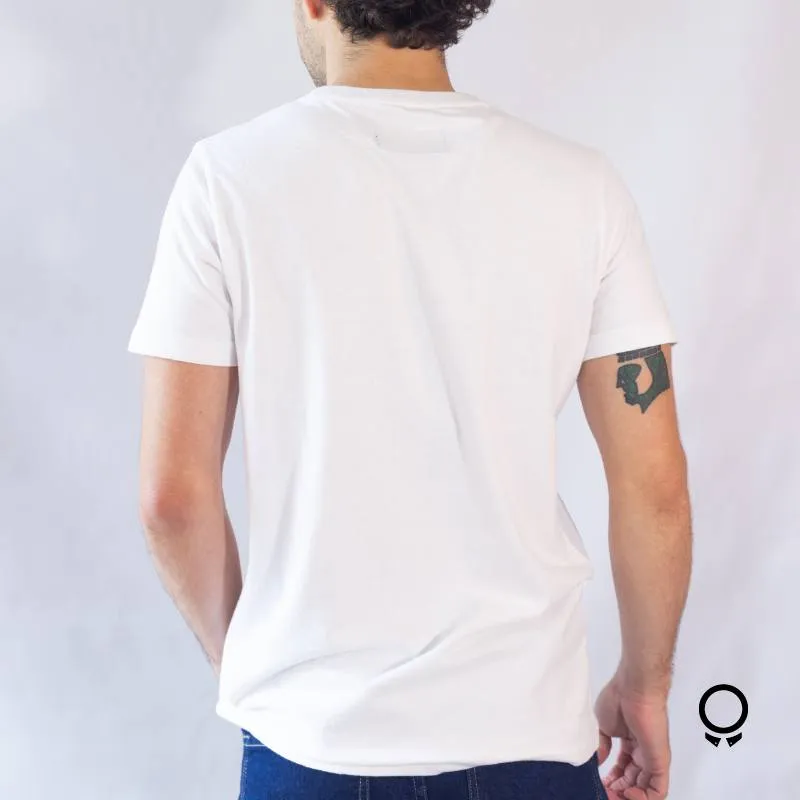 REMERA ABERCROMBIE CUELLO REDONDO BLANCO ESTAMPA FITCH