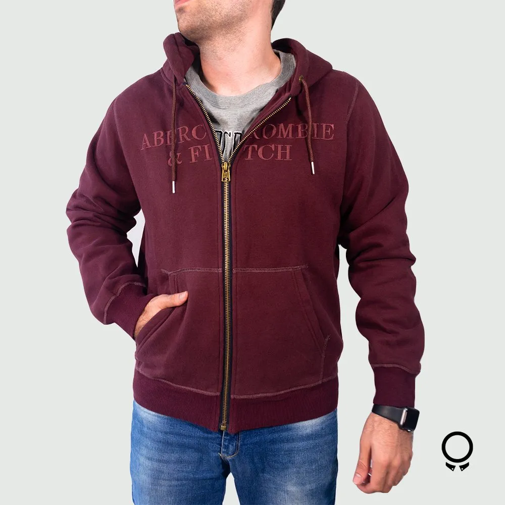 CAMPERA ABERCROMBIE CON CAPUCHA BORDO ESTAMPA BORDO