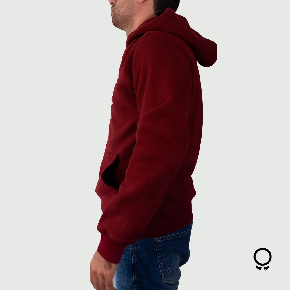 HOODIE ABECROMBIE BORDO ESTAMPA BLANCA