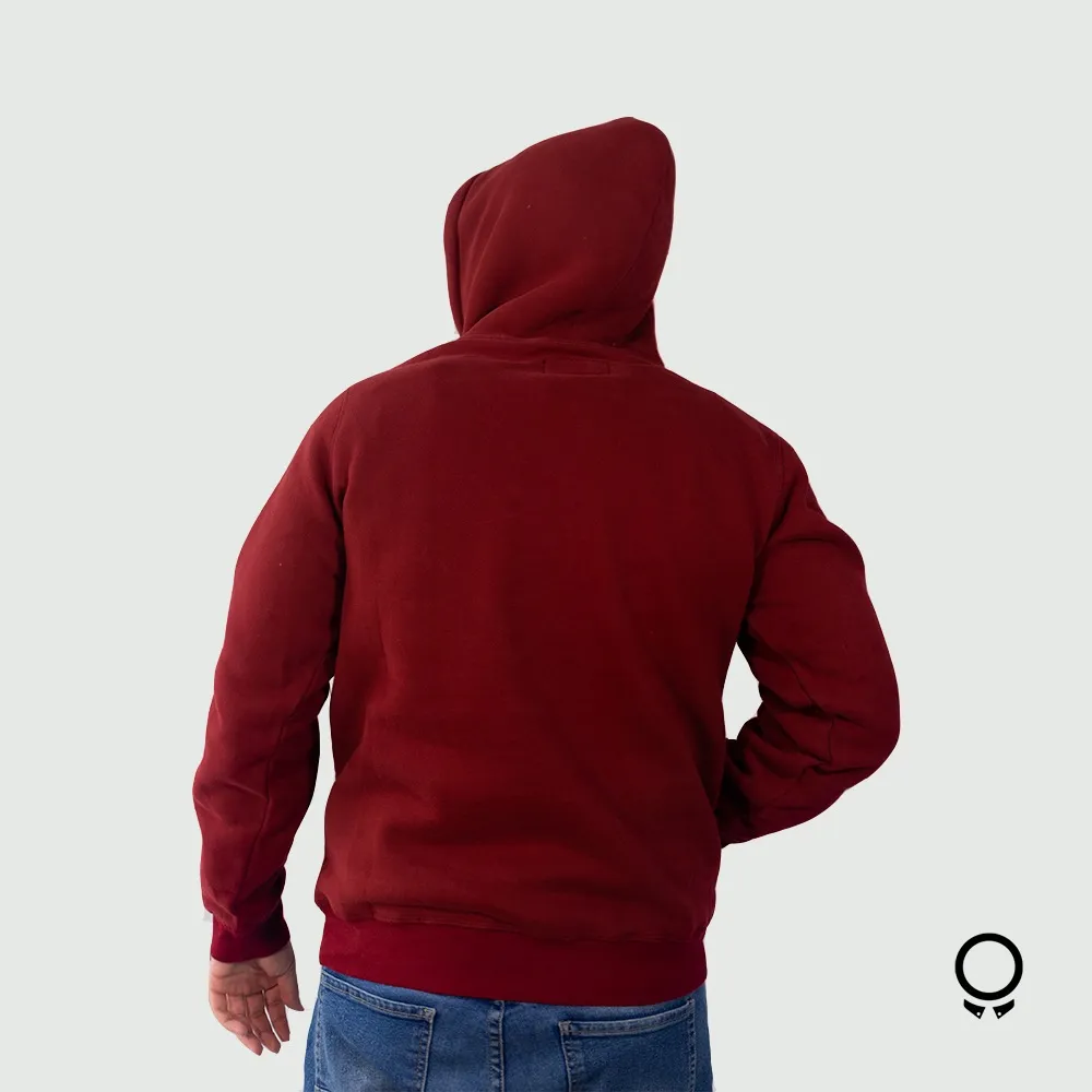 HOODIE ABECROMBIE BORDO ESTAMPA BLANCA