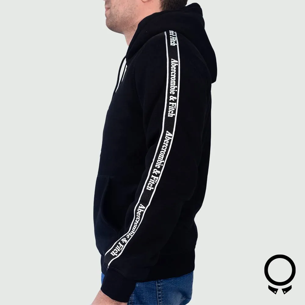 HOODIE ABERCROMBIE NEGRO  DETALLE EN LA MANGA
