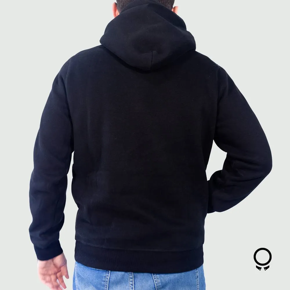 HOODIE ABERCROMBIE NEGRO  DETALLE EN LA MANGA