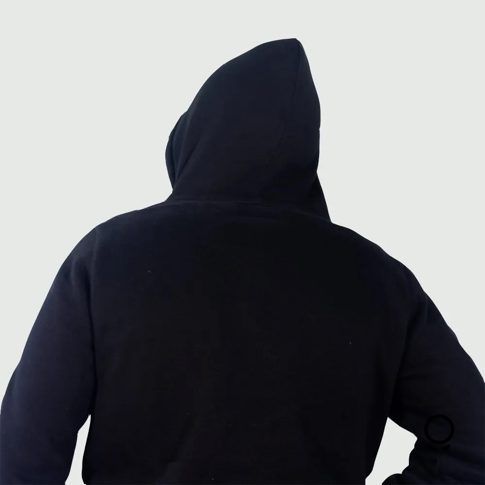 HOODIE ABERCROMBIE NEGRO  DETALLE EN LA MANGA