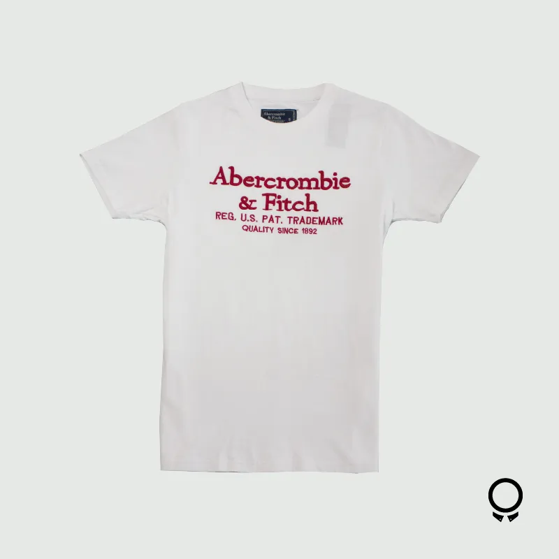 REMERA ABERCROMBIE ESTAMPADA BLANCA