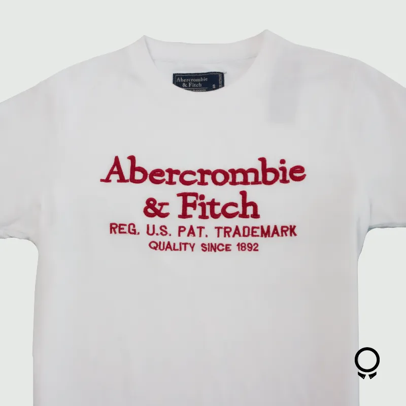 REMERA ABERCROMBIE ESTAMPADA BLANCA