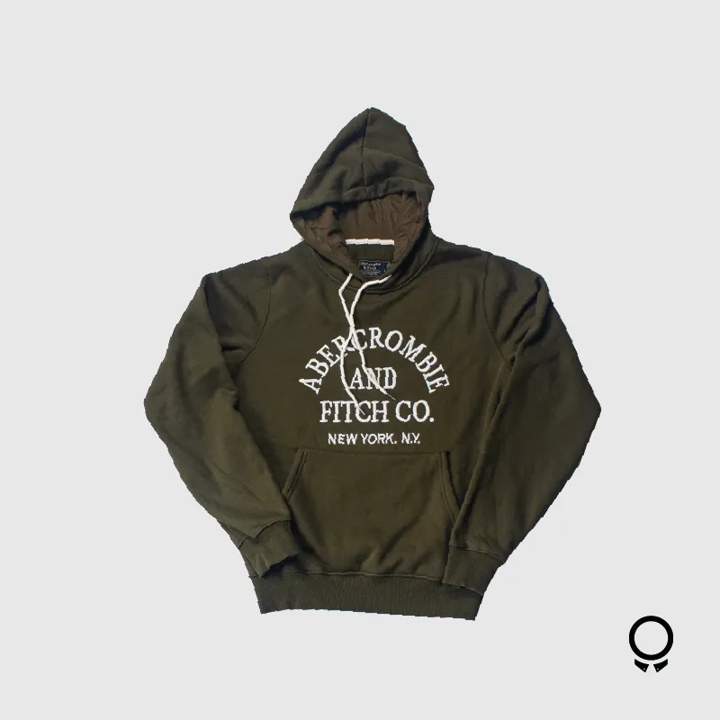 HOODIE ABERCROMBIE VERDE ESTAMPA BLANCA