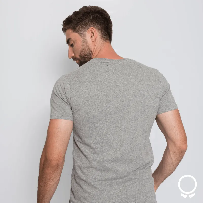 REMERA ABERCROMBIE CURVA GRIS