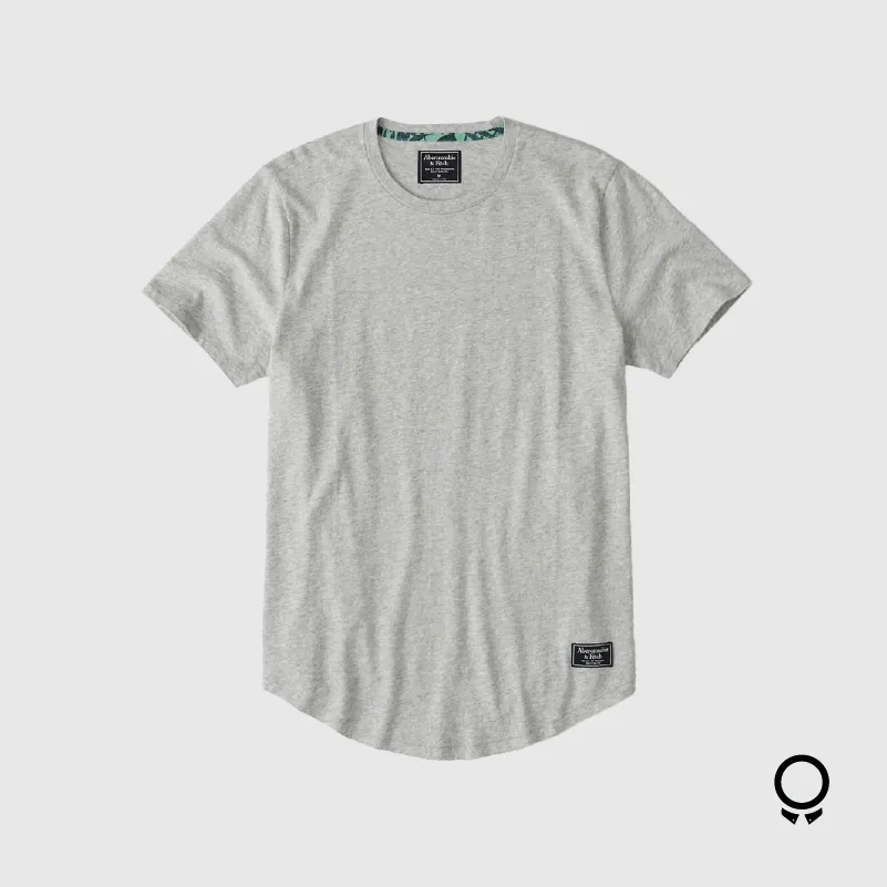 REMERA ABERCROMBIE CURVA GRIS