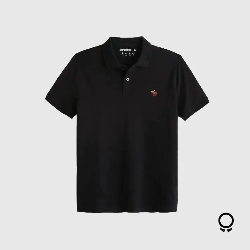 REMERA ABERCROMBIE POLO NEGRA