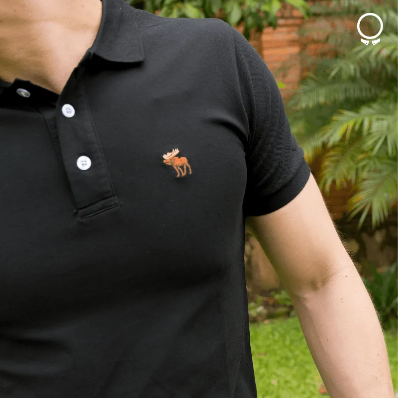REMERA ABERCROMBIE POLO NEGRA