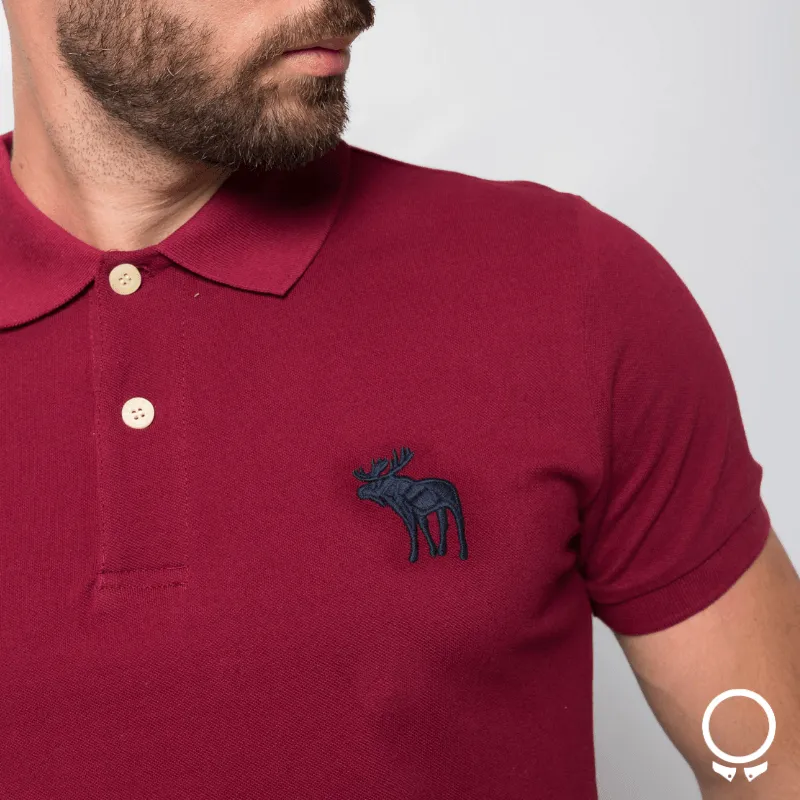REMERA ABERCROMBIE POLO BORDO LOGO GRANDE