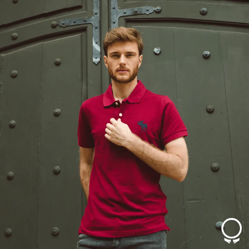REMERA ABERCROMBIE POLO BORDO LOGO GRANDE