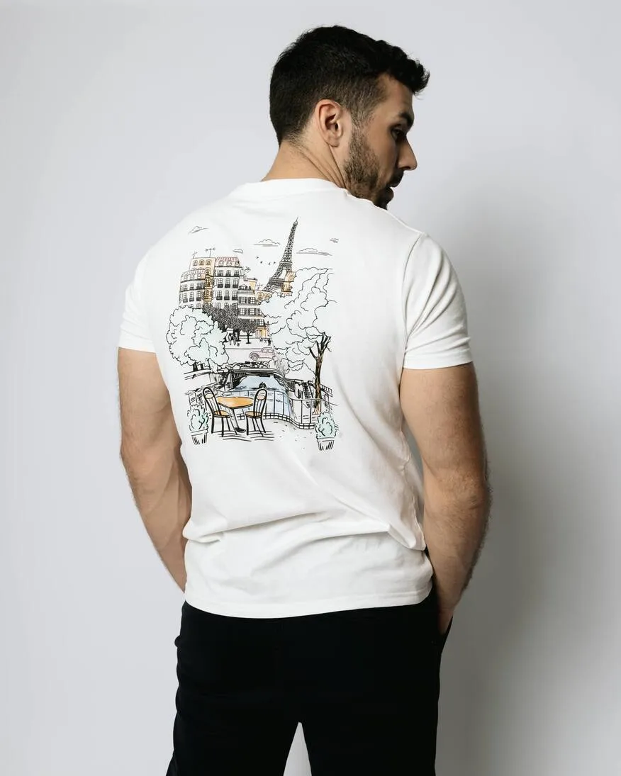 REMERA ABERCROMBIE BLANCA PARIS LANSCAPE