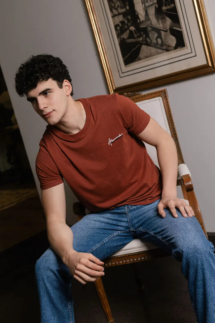 REMERA ABERCROMBIE REGULAR FIT BORDO